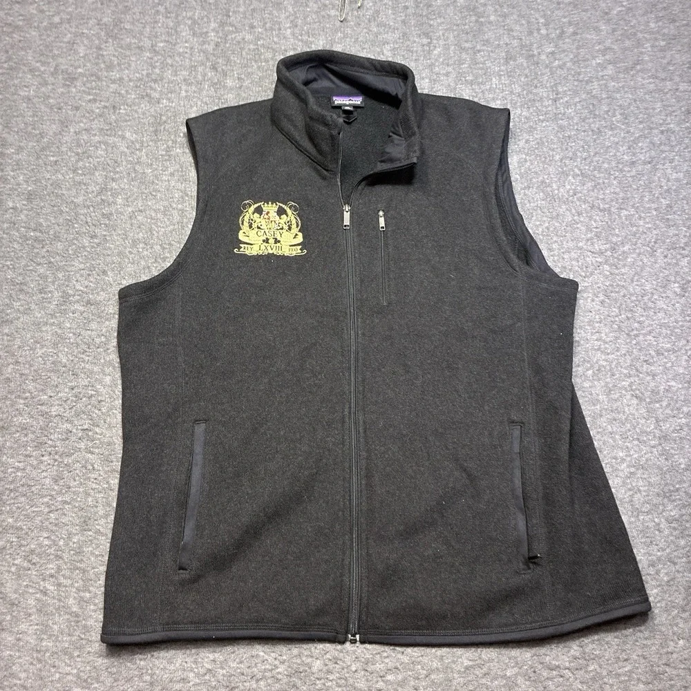 Patagonia‎ Men's Better Sweater Full Zip Fleece Vest Size XXL Black 2XL